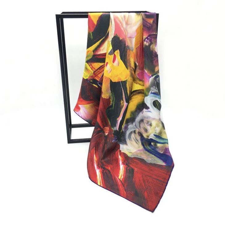 Digital Printing Polyester Satin Scarf