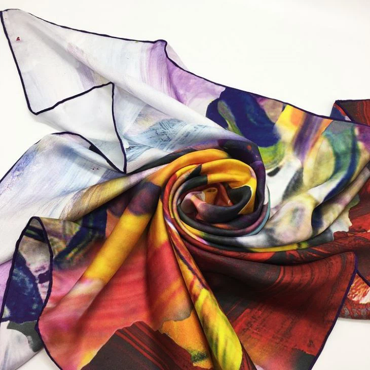 Digital Printing Polyester Satin Scarf